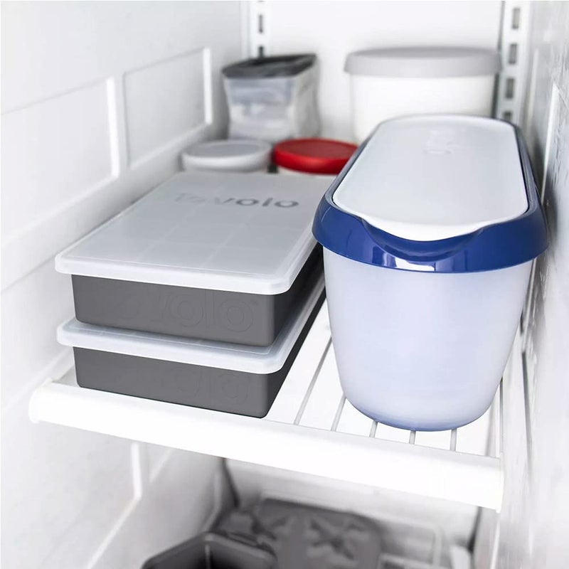 Tovolo Silicone Ice Cube Tray with Lid for Freezer Charcoal Gray, Dishwasher Safe BPA Free Silicone Ice Cube Mold Tray with Cover, Easy Release 1 Inch Ice Cube for Coffee Cocktails Bourbon Whiskey - Image 4